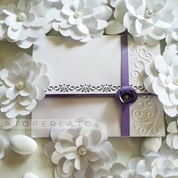 partecipazioni matrimonio carta perlata Elettra