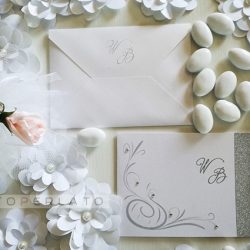 partecipazioni matrimonio carta perlata Anteros