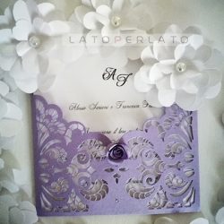 partecipazioni matrimonio carta perlata Olimpia