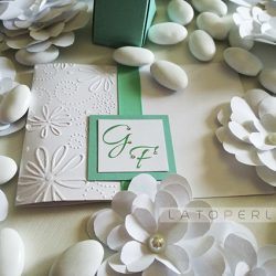 partecipazioni matrimonio carta perlata Artemide