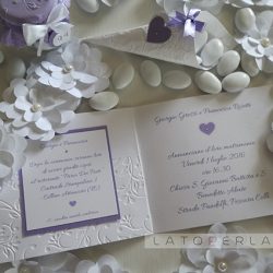 partecipazioni matrimonio carta perlata Calliope