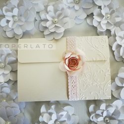 partecipazioni matrimonio carta perlata Penelope
