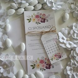 partecipazioni matrimonio carta perlata Morea