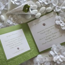 partecipazioni matrimonio carta perlata Demetra