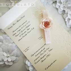 partecipazioni matrimonio carta perlata Penelope