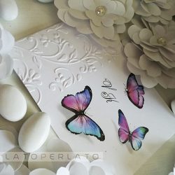 partecipazioni matrimonio carta perlata Iris