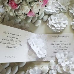 partecipazioni matrimonio carta perlata Iris