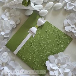 partecipazioni matrimonio carta perlata Demetra