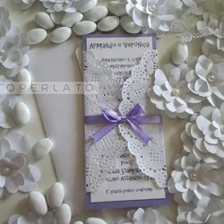 partecipazioni matrimonio carta perlata Partenope