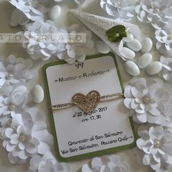 partecipazioni matrimonio carta perlata Talia