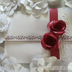 partecipazioni matrimonio carta perlata Hermes