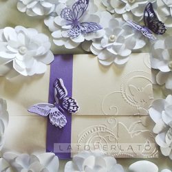 partecipazione matrimonio carta perlata Agave