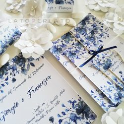 partecipazioni matrimonio carta perlata Calipso