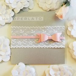 partecipazione matrimonio carta perlata Nemesi