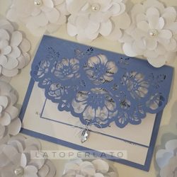 partecipazione matrimonio carta perlata Emera