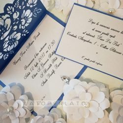 partecipazione matrimonio carta perlata Emera