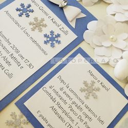 partecipazione matrimonio carta perlata Cristallo