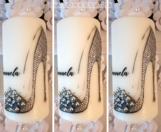 candela personalizzata con Swarovski