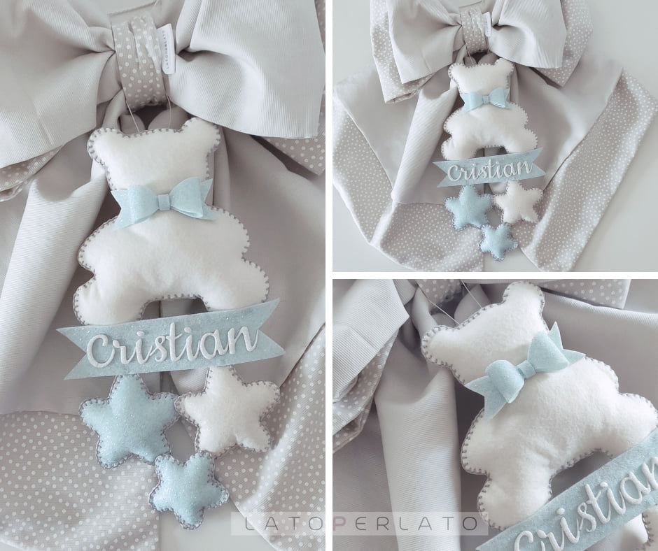 fiocco nascita personalizzato azzurro